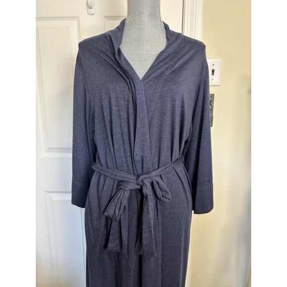 Natori Shangri-La Tencel Robe Women’s Size Medium Modal Blue Kimono Sleepwear - Picture 4 of 10